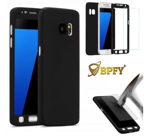 BPFY - Coque Integrale 360 NOIR Pour Samsung Galaxy S8 PLUS - Protection Complete avant/arriere anti-choc + film TPU anti-trace de doigt - Etui en silicone