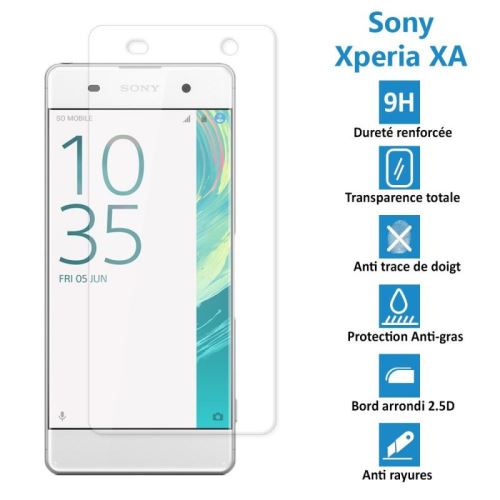 BPFY - Vitre de protection TRANSPARENTE Pour Sony Xperia L1 - Film en Verre trempe 9H - recouvre la surface plate - Anti-choc Anti-rayure