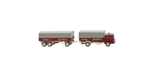 Modèle réduit de camion MAN Wiking 0416 03 Camion-benne avec remorque Pausbacke Emons HO
