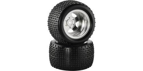 Pneus Stadium Truck sur jantes Predator 1:10