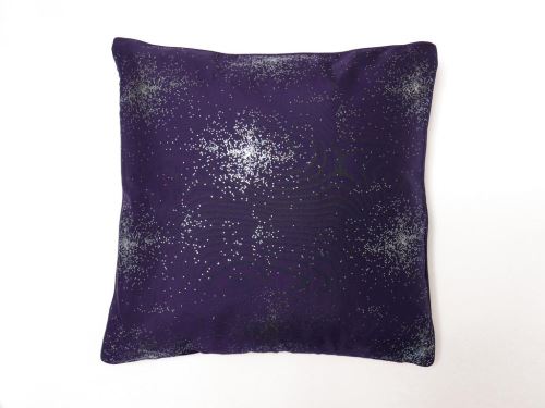Coussin impression argent 40x40 cm STRASS violet