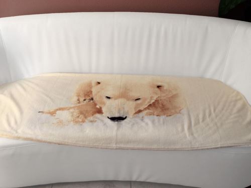 Plaid polaire microfibre imprimé BEAR