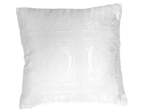 Coussin en piqué de coton 40x40 cm ABC Blanc