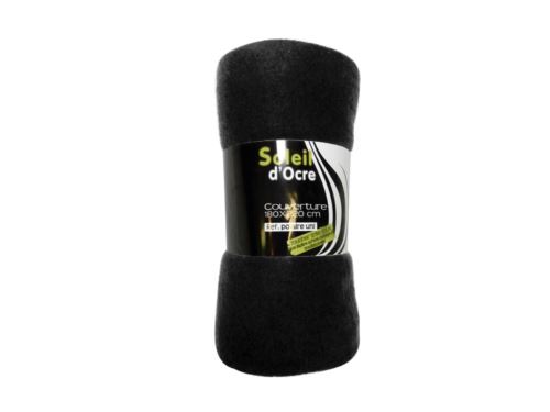 Couverture uni 180x220 cm POLAIRE noir
