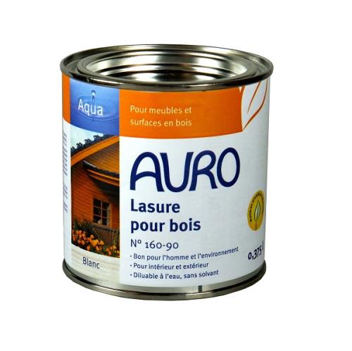 Auro - Lasure pour bois diluable (Blanc) 0,375L - N°160-90