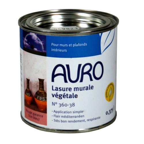 Auro - Lasure Mural végétale (Rouge garance bleu) 0,37l - N°360-38