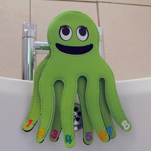 Quacks Innovation Tappy la Pieuvre Capot de Robinet de Bain et Jouets de Bain