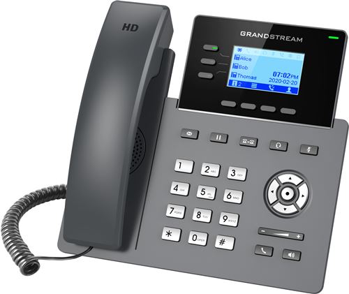 Téléphone IP LCD 3 lignes Grandstream Networks GRP2603P Noir