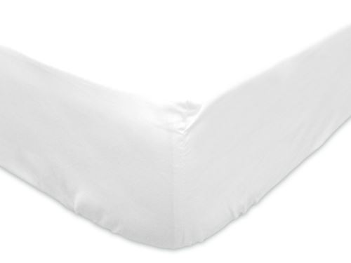 Drap housse 180x200 cm en coton 57 Fils SOLEIL D'OCRE blanc