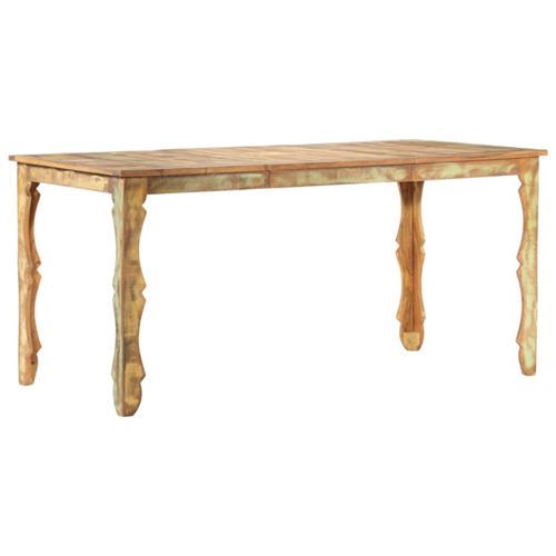Non Communiqué Brun Table De Salle À Manger 160X80x76cm Bois De Récupération Massif
