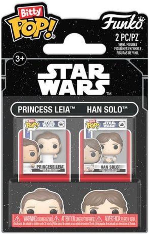 Funko - Figurine Bitty Pop! Star Wars - Leia & Han - Pack de 2 - Image 5