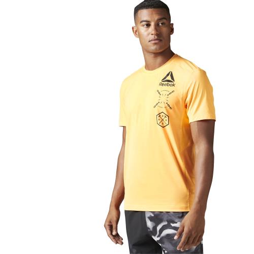 tee shirt reebok homme orange