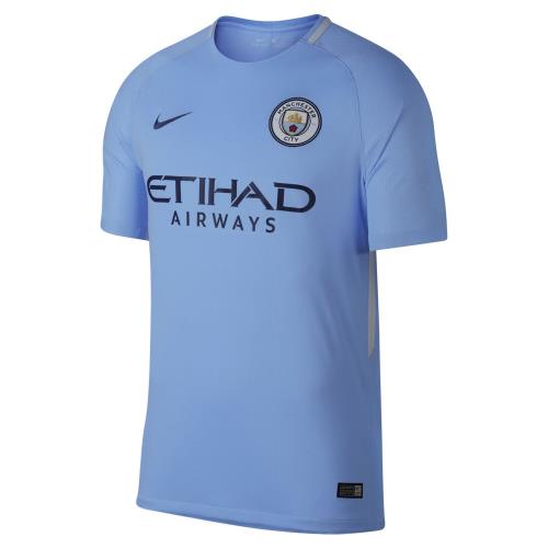 Nike Maillot De Football Manchester City Home Replica 17/18 Bleu Maillot Club Homme Football