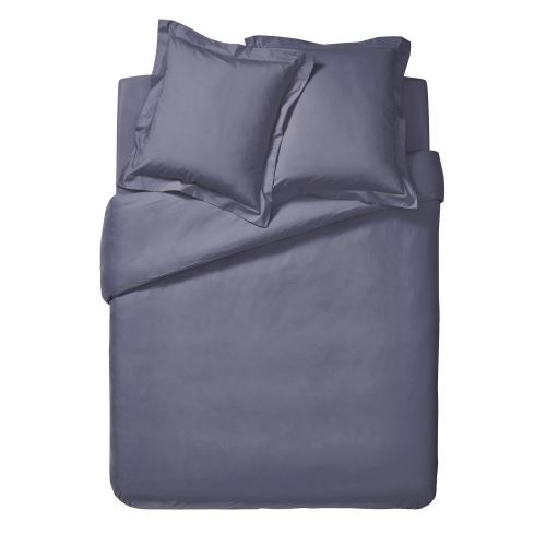 Essix - Percale coton Housse de Couette Ardoise - 140 x 200 cm
