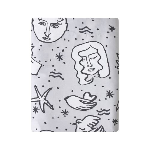 Essix - Drap plat Roi Meow et Juliette Panna cotta - 180 x 290 cm