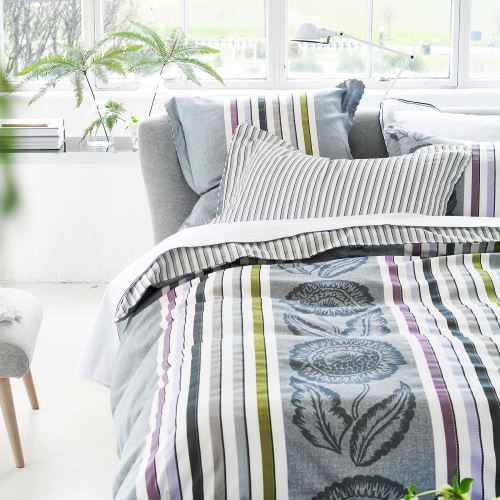 Designers Guild - Housse de couette Satin de coton Astrakhan Graphite - 240 x 220 cm