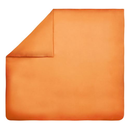 Essix - Housse de couette Satin de coton uni Mandarine - 260 x 240 cm
