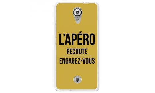 Coque souple pour Wiko Tommy avec impression Motifs l'apéro recrute or