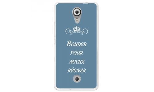 Coque souple pour Wiko Tommy avec impression Motifs Bouder pour mieux Régner bleu