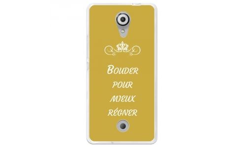 Coque souple pour Wiko Tommy avec impression Motifs Bouder pour mieux Régner or