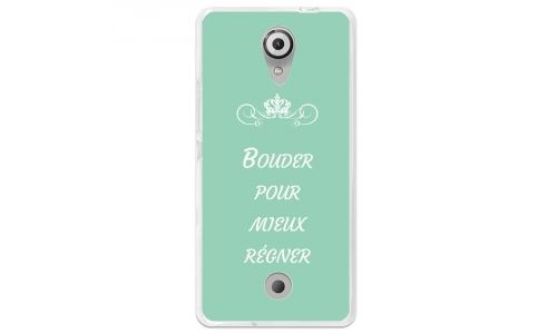 Coque souple pour Wiko Tommy avec impression Motifs Bouder pour mieux Régner turquoise