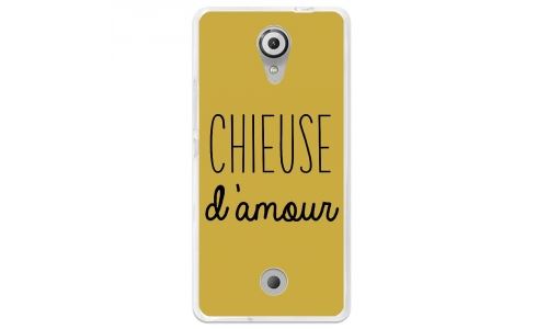 Coque souple pour Wiko Tommy avec impression Motifs Chieuse d'Amour or