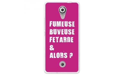 Coque souple pour Wiko Tommy avec impression Motifs fumeuse et alors fushia