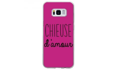 Coque souple pour Samsung Galaxy S8 avec impression Motifs Chieuse d'Amour fushia