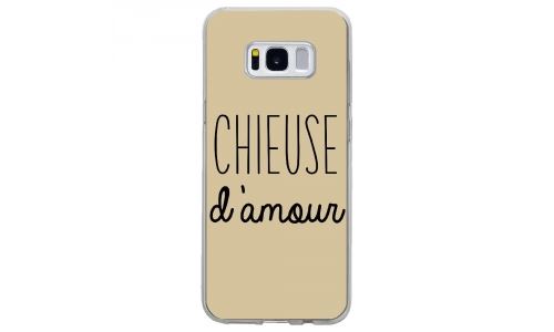 Coque souple pour Samsung Galaxy S8 avec impression Motifs Chieuse d'Amour taupe