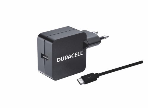 Duracell - Netspanningsadapter - 2.4 A (micro-USB type B) - zwart - Verenigd Koninkrijk