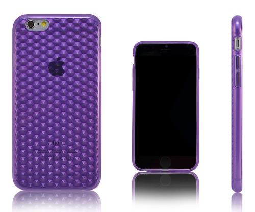 Xcessor Diamant - Étui Coque Flexible En Gel TPU Pour Apple iPhone 6. Pourpre / Transparent