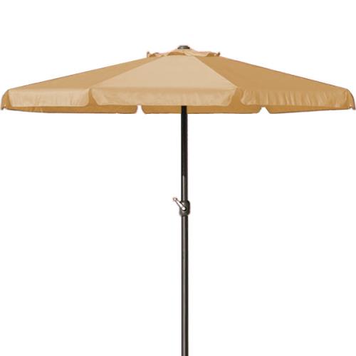 Parasol beige - Ø 350cm - Avec manivelle - Jardin - Terrasse