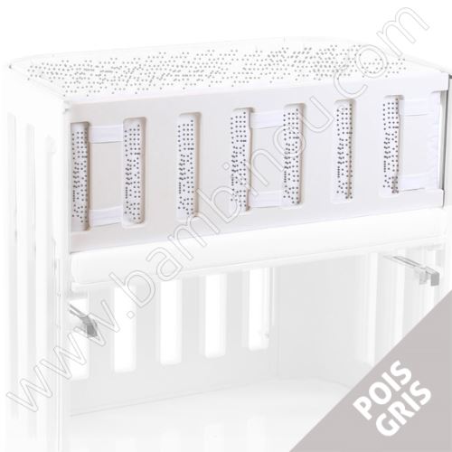 Tour de lit 4ème côté Cododo Trend BABYBAY pois gris blanc