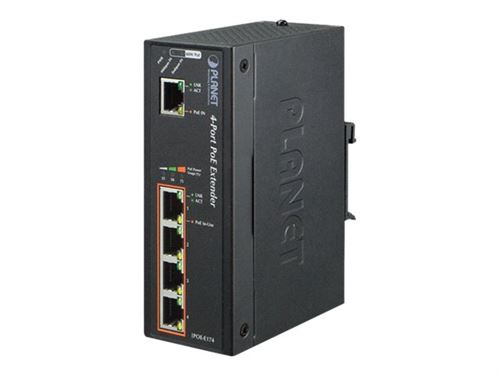 PLANET IPOE-E174 - rallonge réseau - Ethernet, Fast Ethernet, Gigabit Ethernet