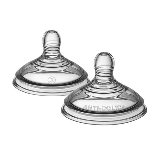 Lot de 2 tétines anti-colique avancé débit rapide - tommee tippee