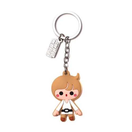 Porte-clés en caoutchouc Kawaii Luke Skywalker de Star Wars