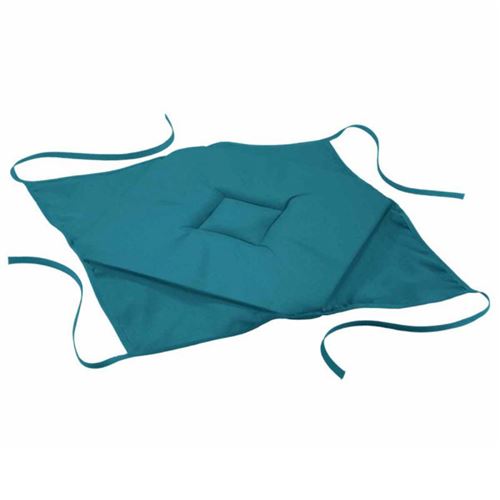 Galette 4 rabats 36 x 36 x 3.5 cm polyester uni essentiel Petrole