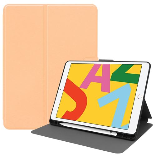 Etui en PU avec support et porte-stylo or pour votre Apple iPad 9.7 pouces (2018)/(2017)