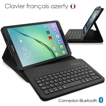 Etui de Protection avec Clavier Français Azerty Français Bluetooth pour Samsung Galaxy Tab S2 9