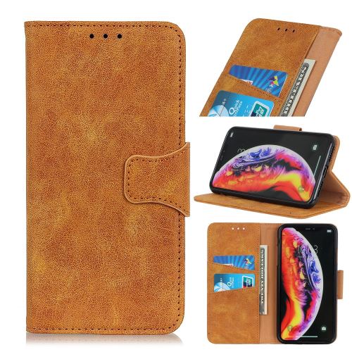 Etui en PU split style rétro marron pour votre Huawei Honor 9X Pro