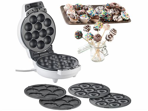 Appareil 3 en 1 pour donuts, cupcakes & cake pops, avec revêtement antiadhésif CM-300