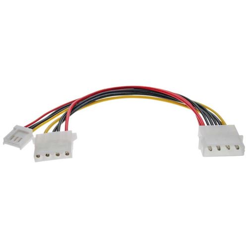 Inline Y-Cable - Adaptateur Secteur - Alimentation Interne 4 Plots (M) Pour Alimentation Interne 4 Plots, Connecteur Mini-Alimentation 4 Broches (F) - 20 Cm