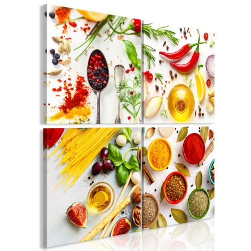 Tableau - Spices of the World (4 Parts) .Taille : 40x40