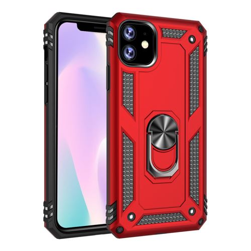 Coque anti-choc souple avec support de bague pour Apple iPhone 11 Pro Max 6.5 - Rouge