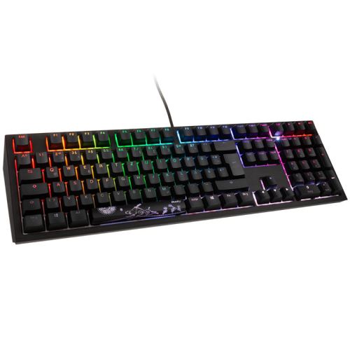 ducky ducky shine 7 pbt gaming clavier, mx-speed-silver, rgb led - bl noir