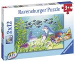 Puzzles 2 x 12 pièces Ravensburger Au fond de l'océan
