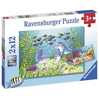 Puzzles 2 x 12 pièces Ravensburger Au fond de l'océan