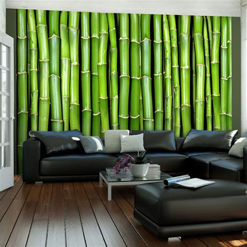 Papier peint Mur vert bambou 2-Taille L 200 x H 154 cm