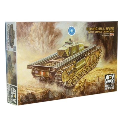 Maquette Char : Churchill Avre avec Snake Launcher AFV Club