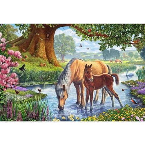 puzzle puzzle chevaux dans le ruisseau - 150 pieces